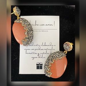 NWT! 
Elaborate earrings made from natural stones and crystals from Sweet Water